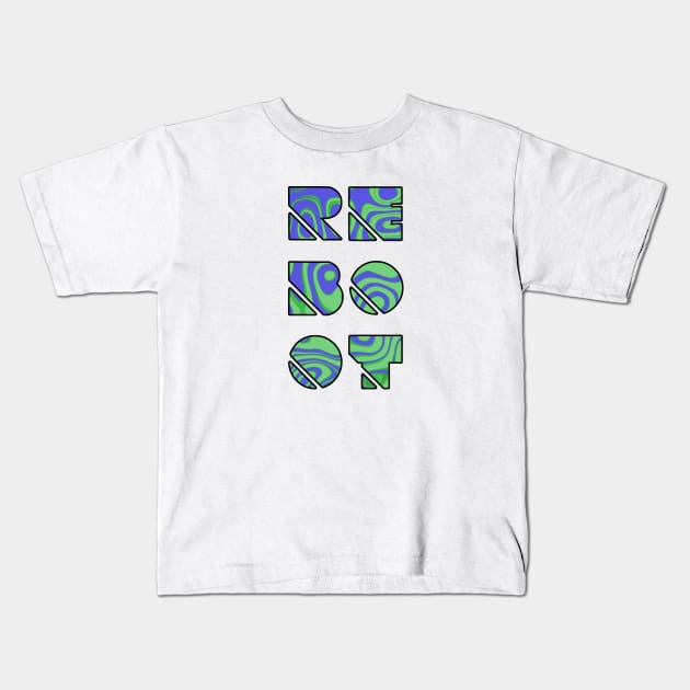 REBOOT Stacked Blended Floral II Kids T-Shirt by mycomputer2000